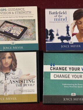 Lot of 4 Joyce Meyer Christian Teaching Audio CD Sets Bible Study 1 is Sealed